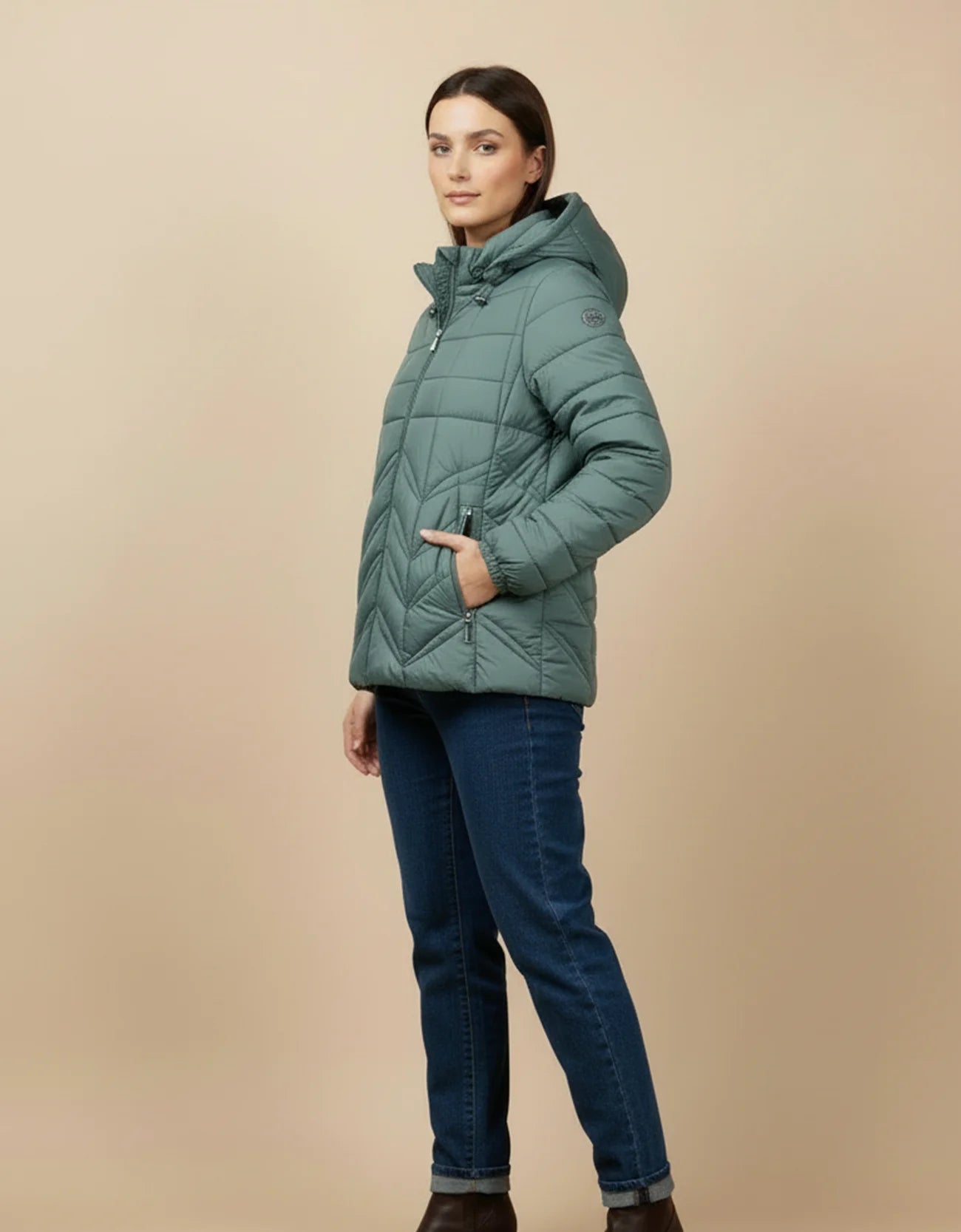 QUILTED HOODED PUFFER