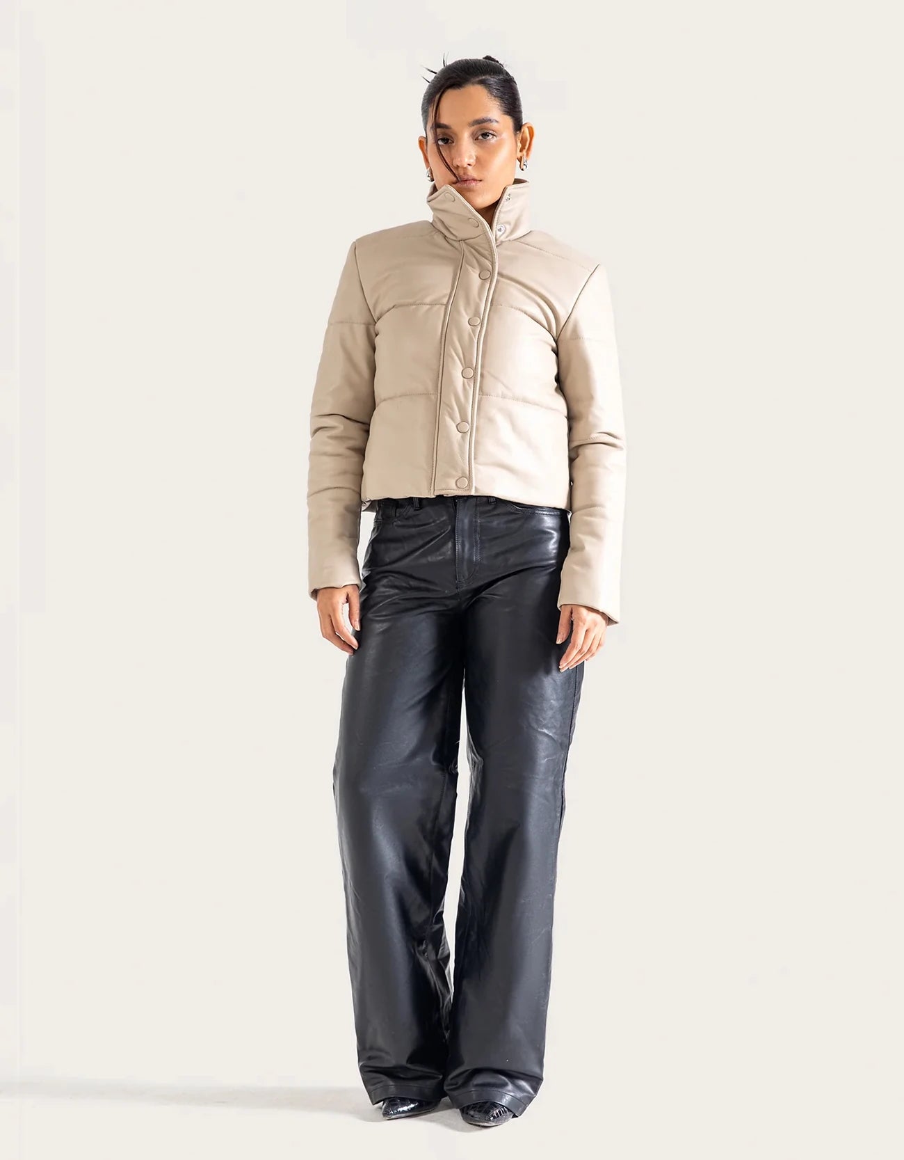 CROPPED LEATHER JACKET