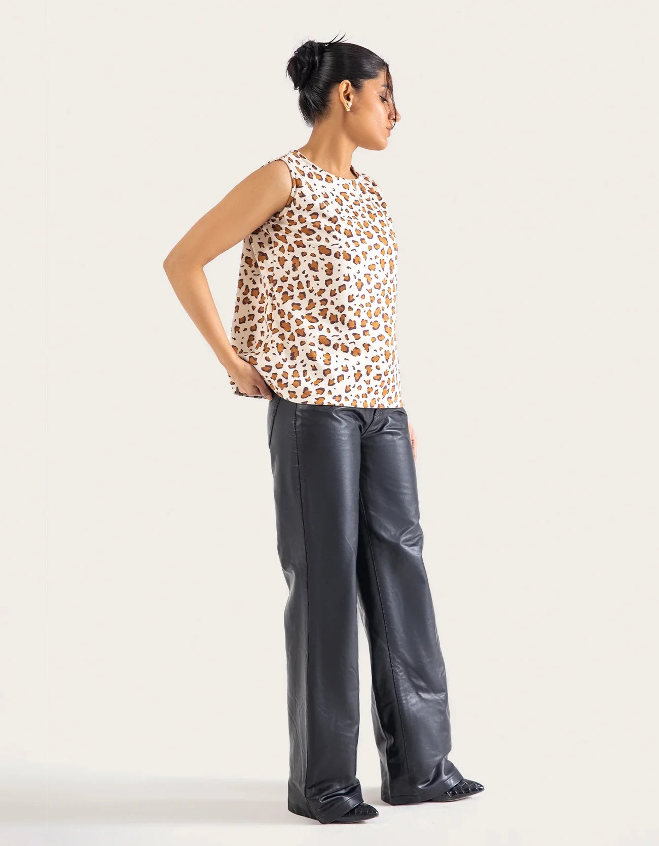 SUEDE LEOPARD TANK TOP