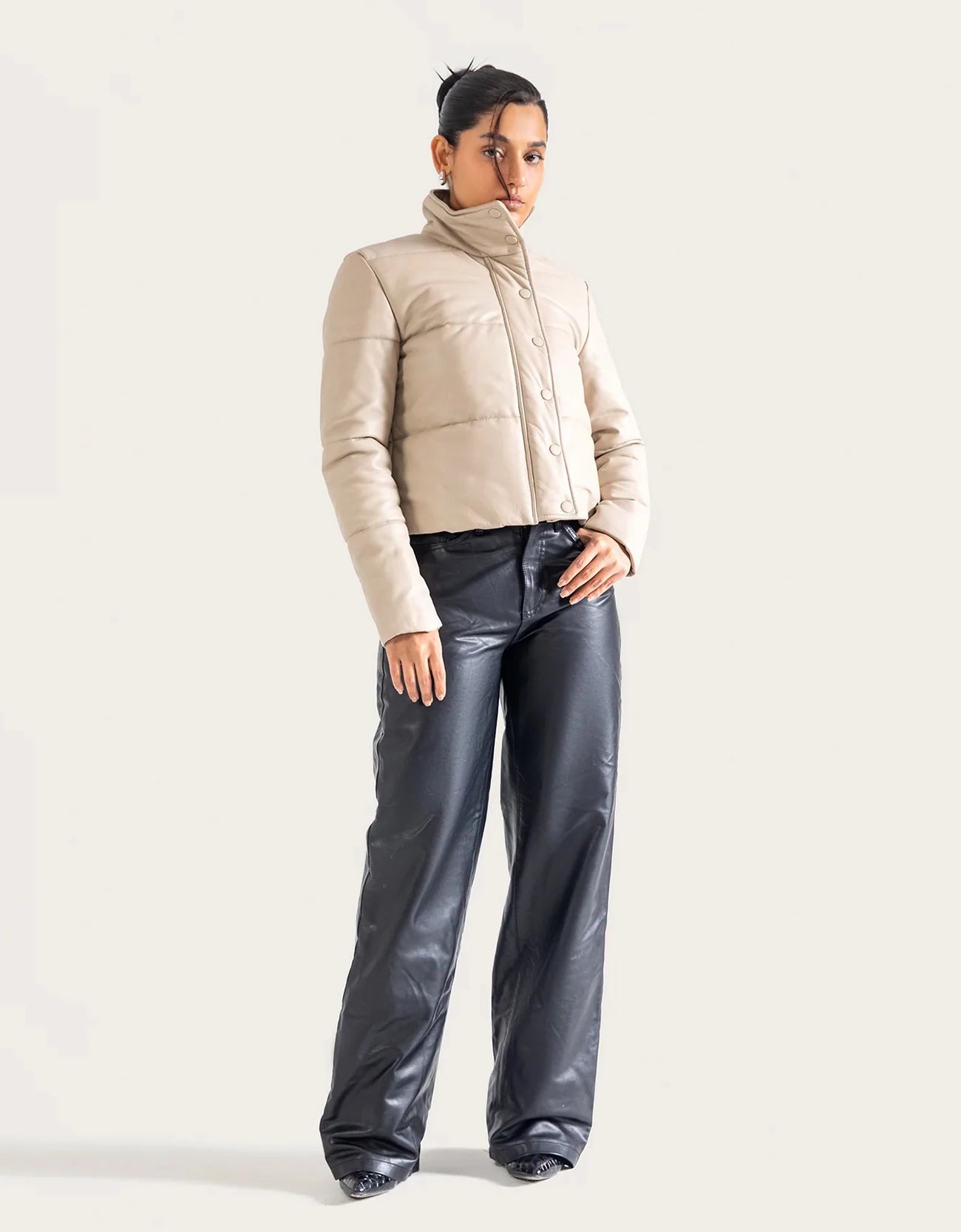 CROPPED LEATHER JACKET