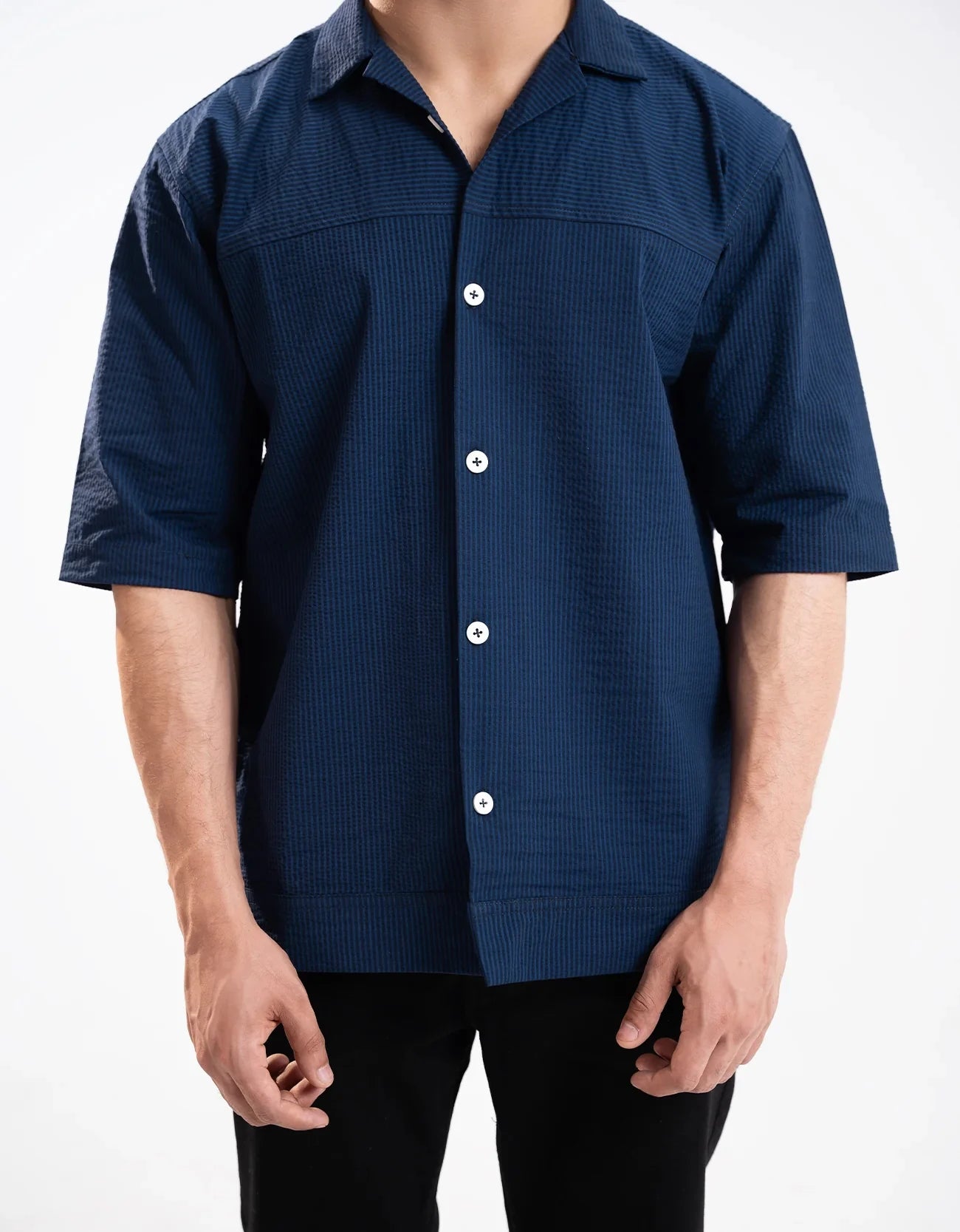 STRIP PATTERN SEERSUCKER SHIRT