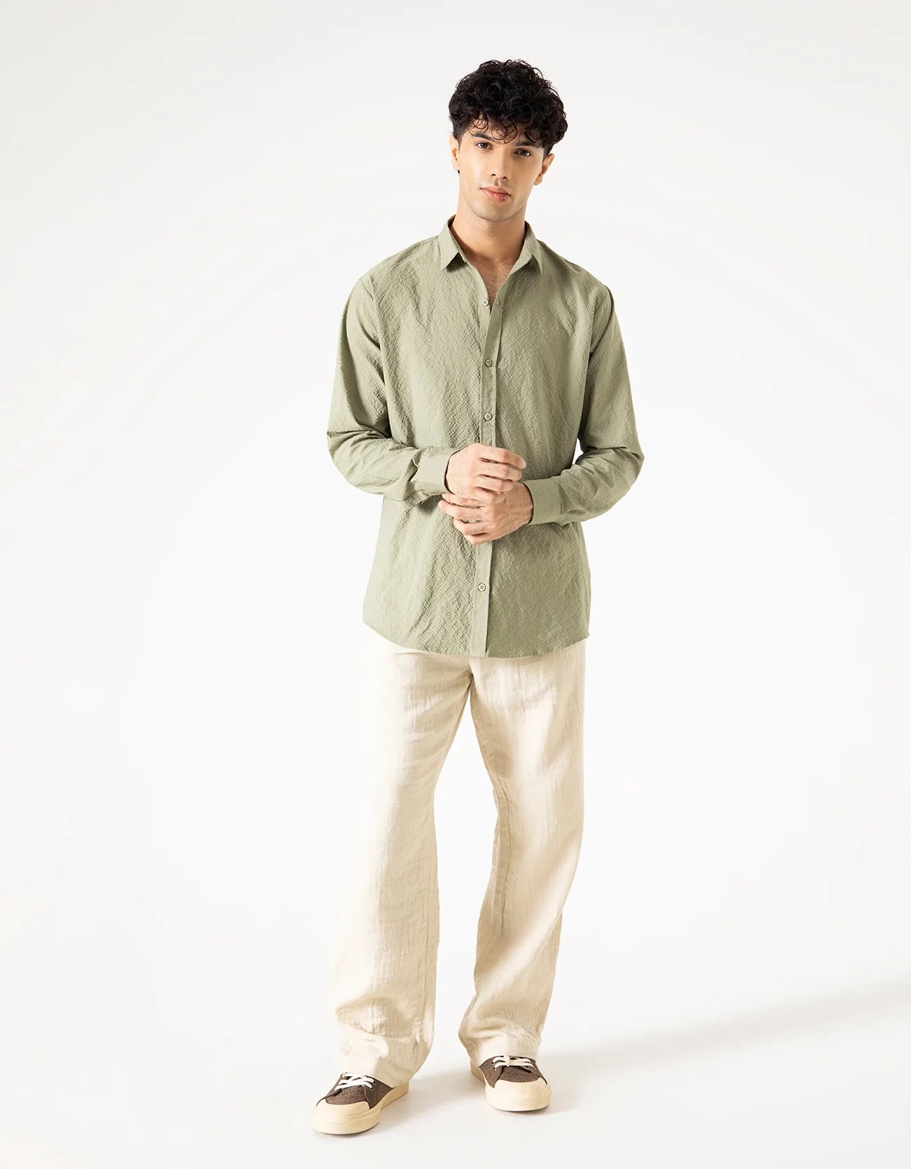 TEXTURED FULL SLEEVES SHIRT