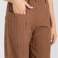 TEXTURED WIDE LEG PANTS